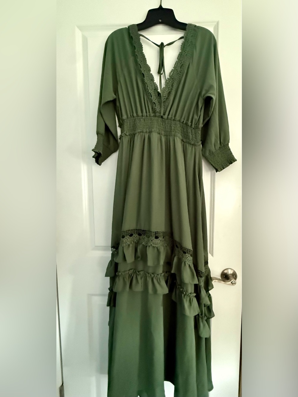 Baltic Born Green Maxi Dress Long Sleeve Flowy NWT (XL) - Picture 4 of 6